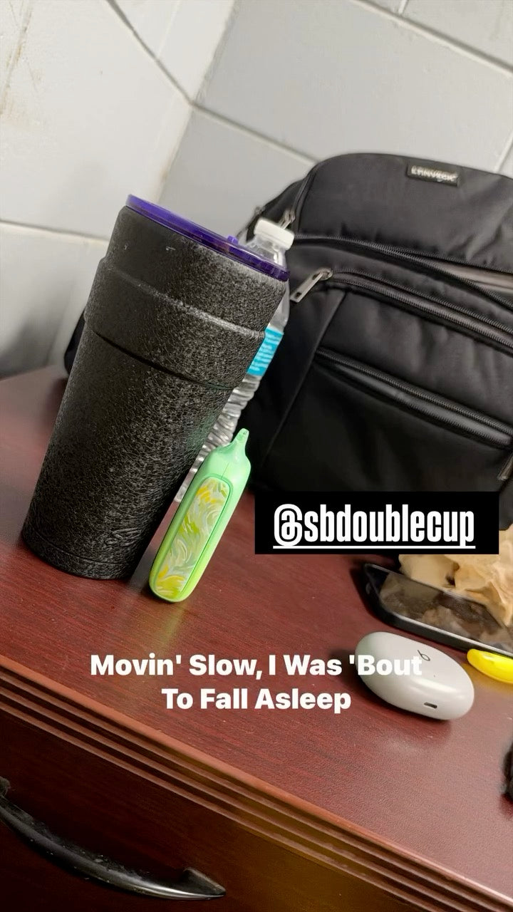 Customer video featuring a textured Double Cup tumbler