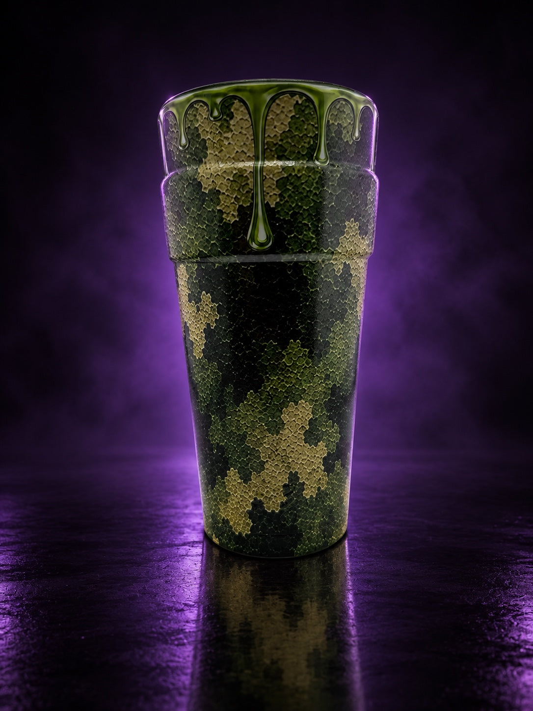 Green Camo Drip Double Cup, alternate view
