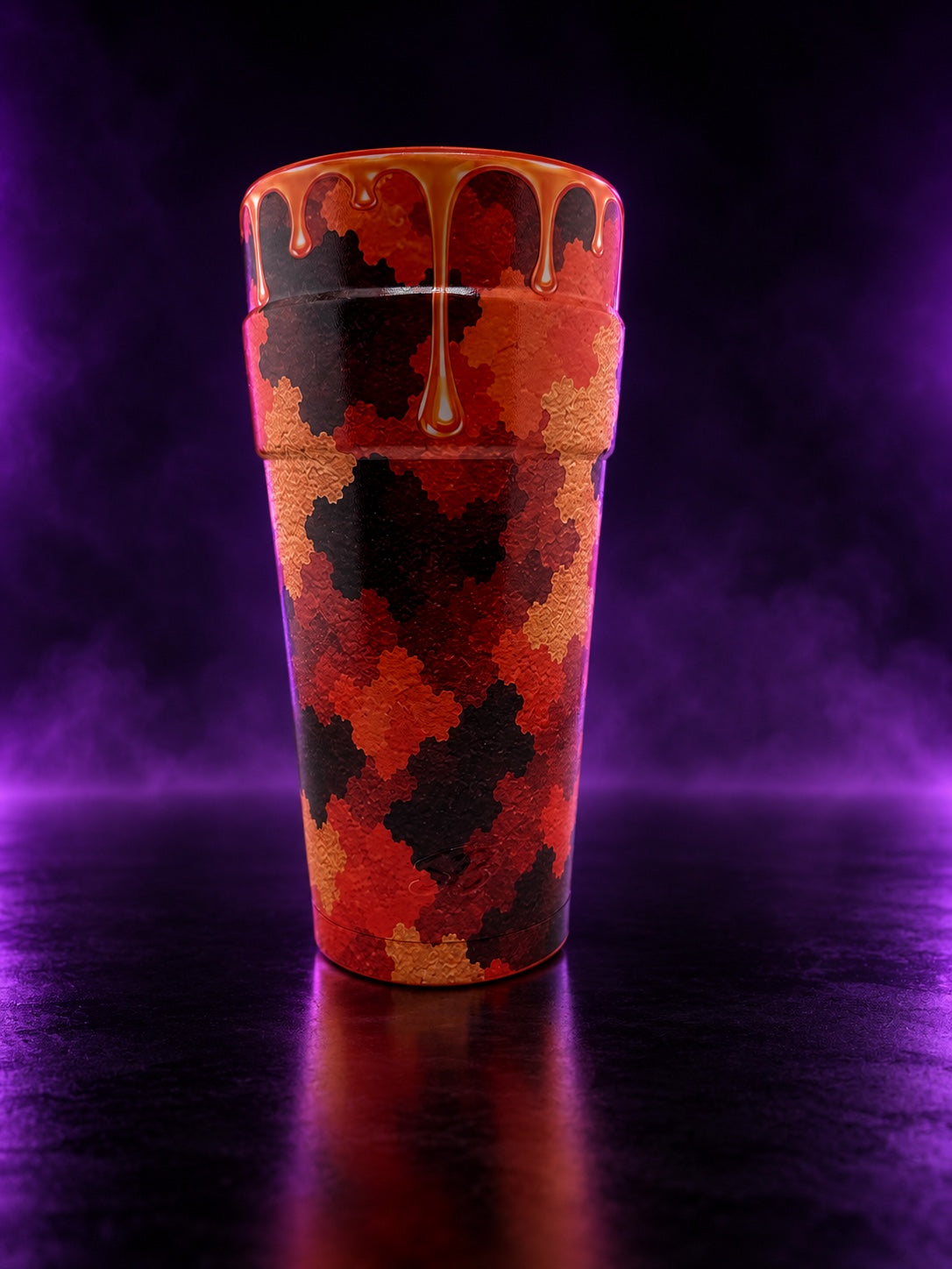 Orange Camo Drip Double Cup, alternate view